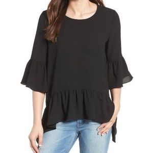 Gibson Ruffled Hem Top
